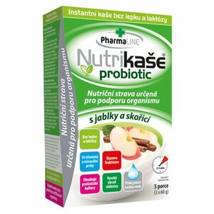 PHARMALINE Nutrikaše probiotic s jablky a skořicí 3 x 60 g obraz