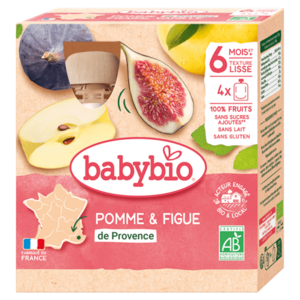 BABYBIO Kapsička jablko a fík 6m+ 4 x 90 g obraz