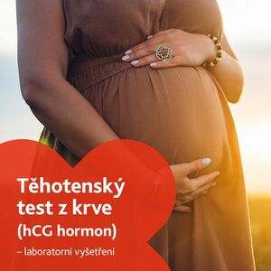 Těhotenský test z krve (hCG hormon) - laboratorní vyšetření obraz