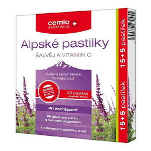 CEMIO Alpské pastilky Šalvěj a Vitamin C 20 pastilek obraz