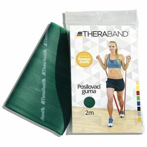 THERABAND Posilovací guma, zelená, silná, 2 m obraz