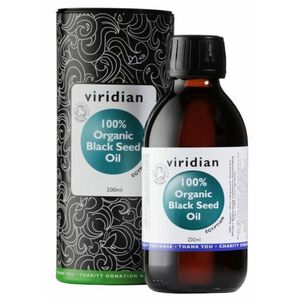 VIRIDIAN 100% Organic Black Seed Oil 200 ml obraz