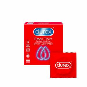 DUREX Feel Thin Extra Lubricated Kondomy 3 ks obraz