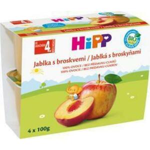 HIPP BIO Jablka s broskvemi 4 x 100 g obraz