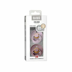 BIBS Colour Dudlíky z přírodního kaučuku - velikost 1, Dusky Lilac/Heather 2 ks obraz