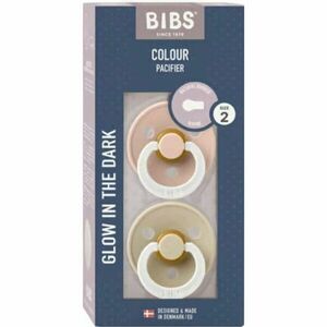 BIBS Colour Noční dudlíky z přírodního kaučuku - velikost 2, Blush/Vanilla 2 ks obraz