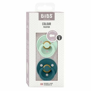 BIBS Colour Dudlíky z přírodního kaučuku - velikost 1, Nordic Mint/Forest Lake 2 ks obraz