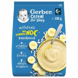 GERBER Cereal mléčná kaše banánová na dobrou noc 230 g obraz