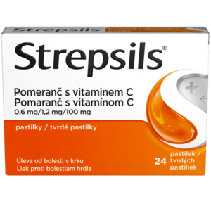 STREPSILS Pomeranč s vitaminem C 24 pastilek obraz