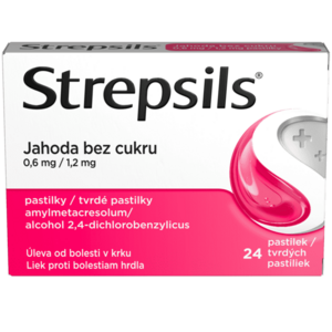 STREPSILS Jahoda bez cukru 0.6 mg/1.2 mg 24 pastilek obraz