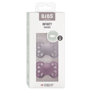 BIBS Infinity symetrické dudlíky ze silikonu, velikost 2, Fossil Grey / Mauve 2 ks obraz