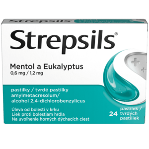 STREPSILS Mentol a eukalyptus 0.6mg/1.2mg 24 pastilek obraz