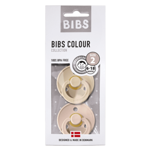 BIBS Colour dudlíky z přírodního kaučuku - velikost 2 Vanilla / Blush 2 ks obraz