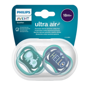 PHILIPS AVENT Šidítko Ultra air 18m+ chlapec (slon) 2 ks obraz