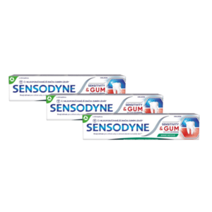 SENSODYNE Sens&Gum Zubní pasta jemně mátová 3 x 75 ml obraz