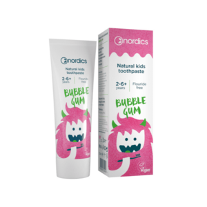 NORDICS Dětská přírodní zubní pasta Bubble Gum 50 ml obraz