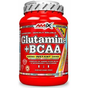 AMIX L-Glutamine + BCAA - powder, Pomeranč, 1000 g obraz