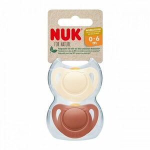 NUK for NATURE dudlík latex 0-6m. BOX červená 2 ks obraz