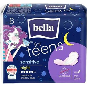 BELLA for Teens Sensitive Night menstruační vložky noční 8 ks obraz