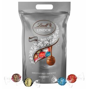 LINDT Lindt Lindor čokoládové pralinky směs stříbrný mix 1000 g obraz