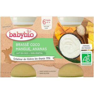 BABYBIO Brassé z kokosového mléka mango ananas 2 x 130 g obraz