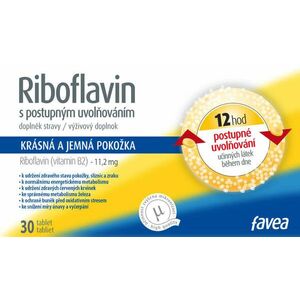 FAVEA Riboflavin Tablety s postupným uvolňováním 30 tablet obraz