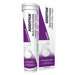 ADDITIVA Multivitamin+Mineral+Kofein ananas 20 šumivých tablet obraz