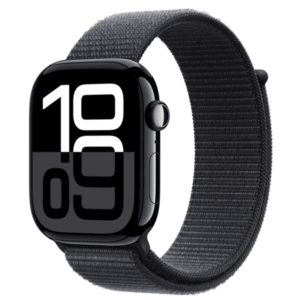 APPLE Watch Series 10 GPS 42mm Klavírně černý hliník s inkoustovým provlékacím řemínkem obraz