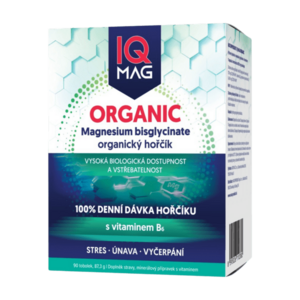 IQ MAG ORGANIC Magnesium+B6, organický hořčík tobolky 90 tobolek obraz