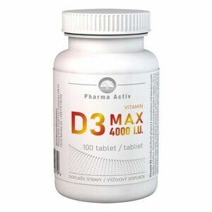 PHARMA ACTIV Vitamin D3 MAX 4000 I.U. 100 tablet 100 ks obraz