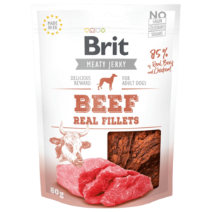 BRIT Dog Jerky Beef Fillets 80 g obraz