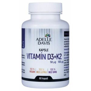 ADELLE DAVIS Vitamín D3 + K2 60 kapslí 60 ks obraz