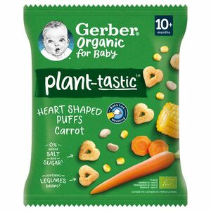 GERBER Organic křupavá srdíčka s mrkví 28 g obraz