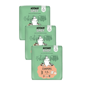 MOOMIN BABY 3 Midi 5–8 kg, měsíční balení eko plen 144 ks obraz