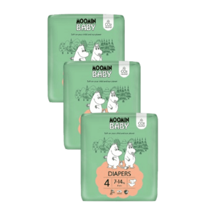 MOOMIN BABY 4 Maxi 7–14 kg, měsíční balení eko plen 126 ks obraz