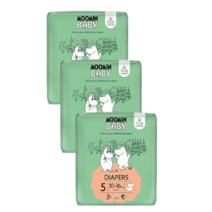 MOOMIN BABY 5 Maxi 10–16 kg, měsíční balení eko plen 120 ks obraz