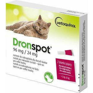 DRONSPOT 96 mg/24 mg Velké kočky spot-on 2 x 1.12 ml obraz