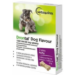 DRONTAL Dog Flavour 150/144/50 mg tablety 2 tablet obraz