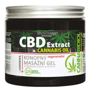 VIVAPHARM CBD Extract Regenerační masážní gel s konopným olejem 650 ml obraz