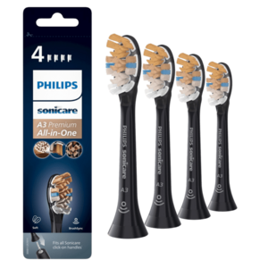 PHILIPS SONICARE Premium All-in-One HX9094/11 náhradní hlavice, černá 4 ks obraz