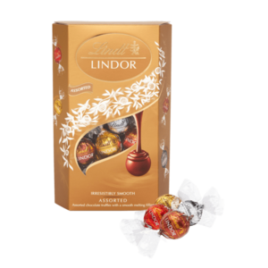 LINDT Lindt Lindor čokoládové pralinky směs zlatý mix 337 g obraz