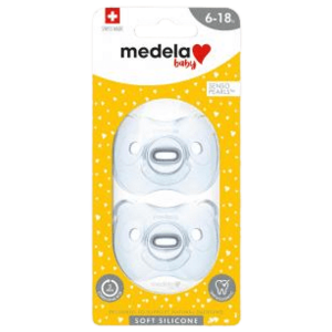 MEDELA Měkký celosilikonový dudlík Boy 6-18 m 2 ks obraz