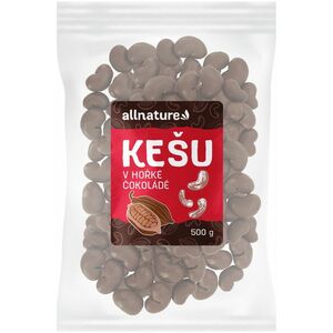 ALLNATURE Kešu v hořké čokoládě 500 g obraz