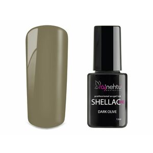 Ráj nehtů UV gel lak Shellac Me 12ml - Dark Olive obraz