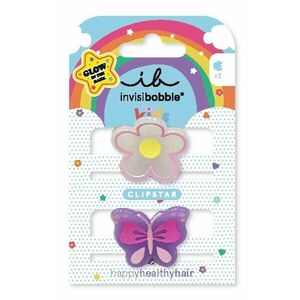 Invisibobble Skřipeček do vlasů Clipstar Glow Happy Flower 2 ks obraz