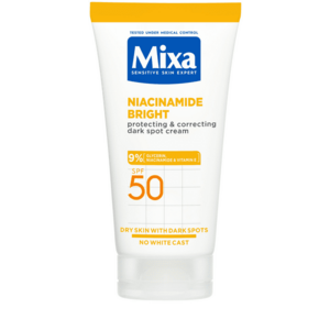 Mixa Ochranný a korekční krém proti tmavým skvrnám SPF 50 Niacinamide Bright (Protecting & Correcting Dark Spot Cream) 50 ml obraz