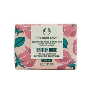 The Body Shop Tuhé mýdlo na obličej a tělo British Rose (Cleansing Face & Body Bar) 100 g obraz