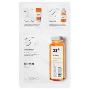 Missha Tříkroková rozjasňující pleťová maska s vitamínem C (3-Step Whitening Mask) obraz