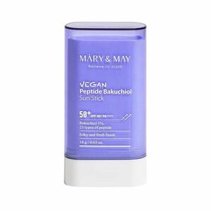 MARY & MAY Opalovací tyčinka SPF 50+ Vegan Peptide Bakuchiol (Sun Stick) 18 g obraz