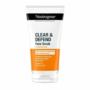 Neutrogena Vyhlazující peeling Clear & Defend (Face Scrub) 150 ml obraz